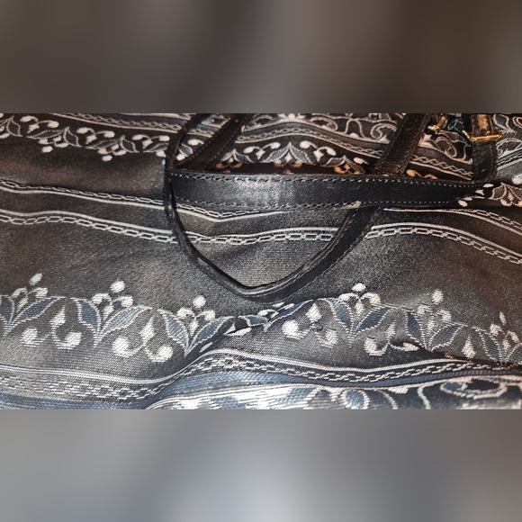 Michael Kors Monogram Canvas Tote in Black and Beige - Picture 5 of 6